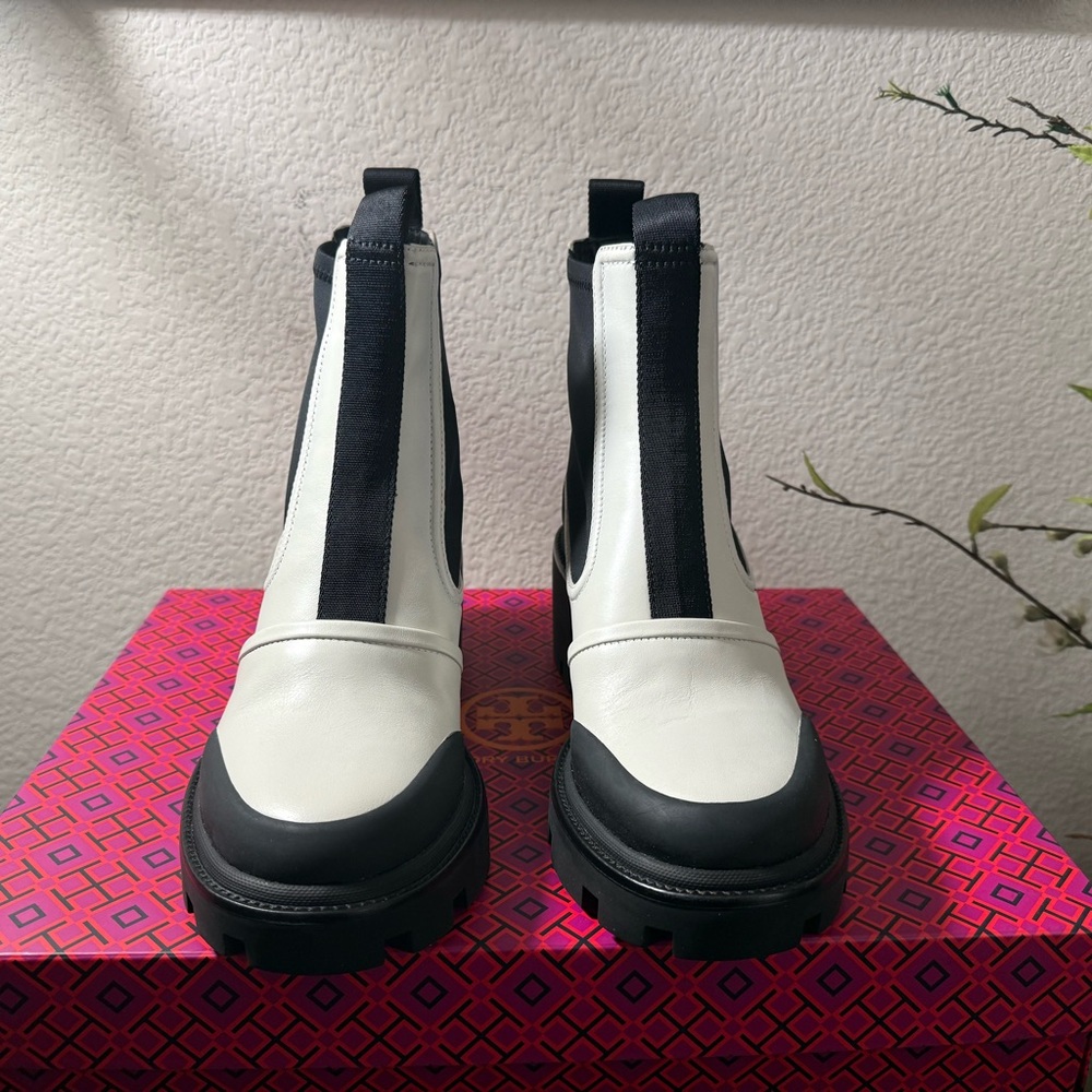 Tory Burch Chelsea Lug-Sole Heeled Ankle Boots